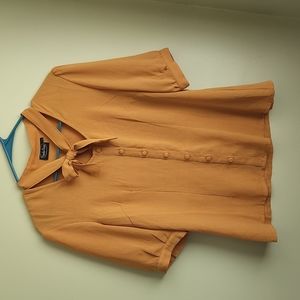 Yellow Voodoo Vixen button up shirt